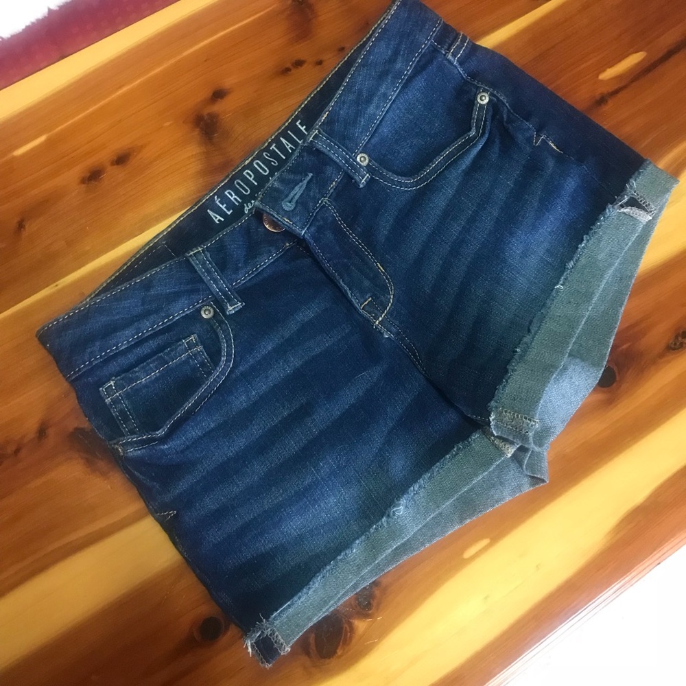 {aeropostale} Dark Denim Midi Shorts - Picture 3 of 5